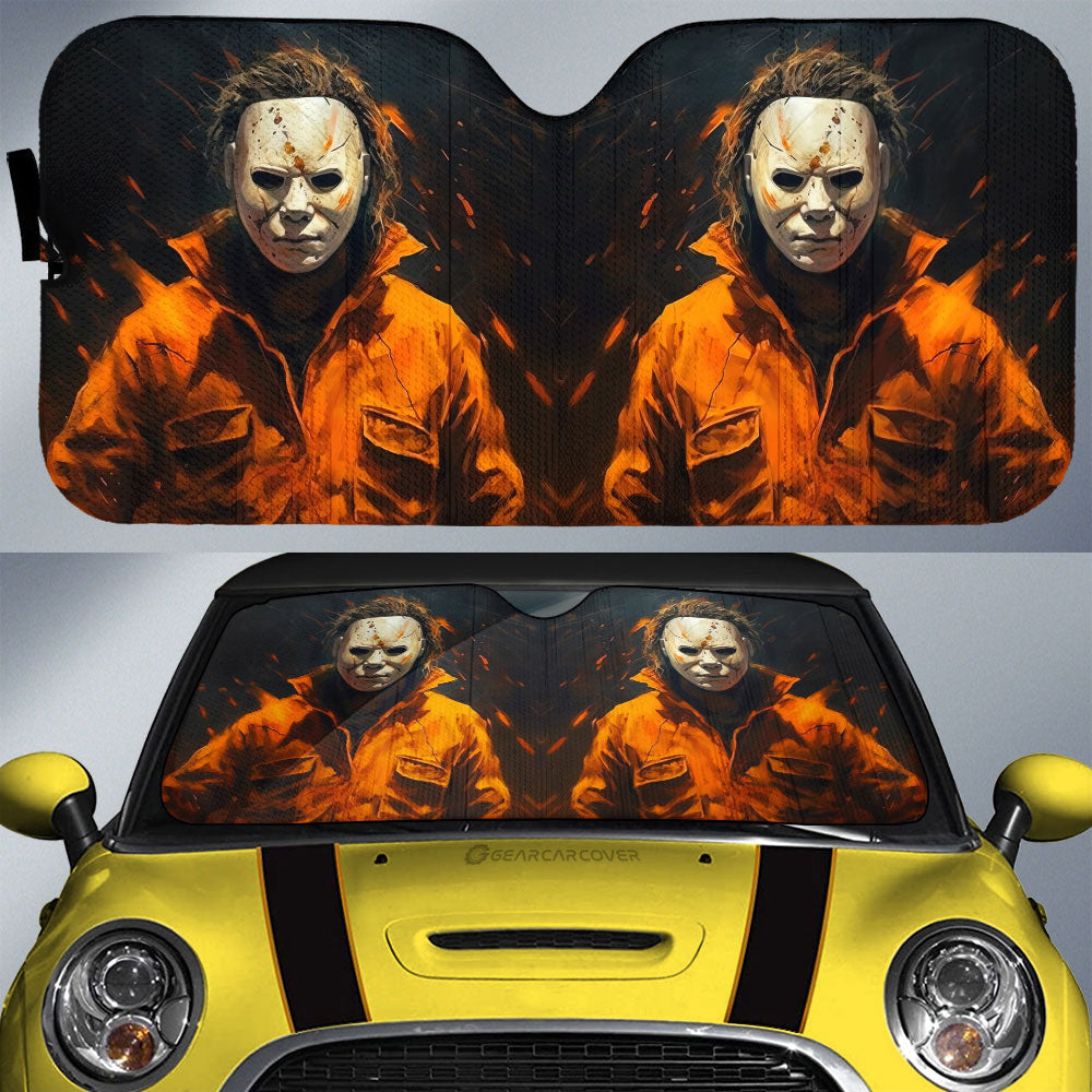 Michael Myers Car Sunshade Custom Horror Car Accessories - Gearcarcover - 1
