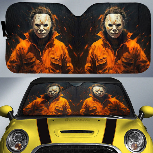 Michael Myers Car Sunshade Custom Horror Car Accessories - Gearcarcover - 1