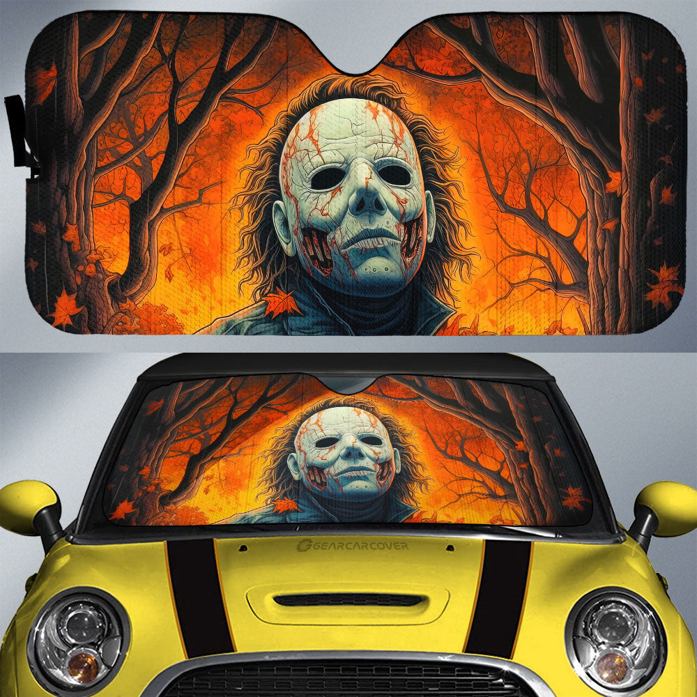 Michael Myers Car Sunshade Custom Horror Car Accessories - Gearcarcover - 1