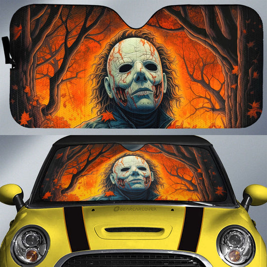 Michael Myers Car Sunshade Custom Horror Car Accessories - Gearcarcover - 1