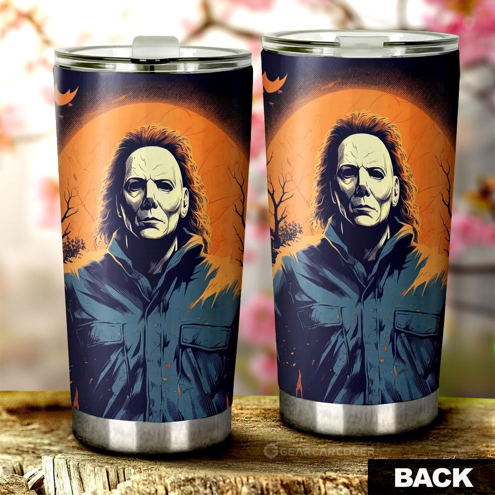 Michael Myers Tumbler Cup Custom Horror Car Accessories - Gearcarcover - 2