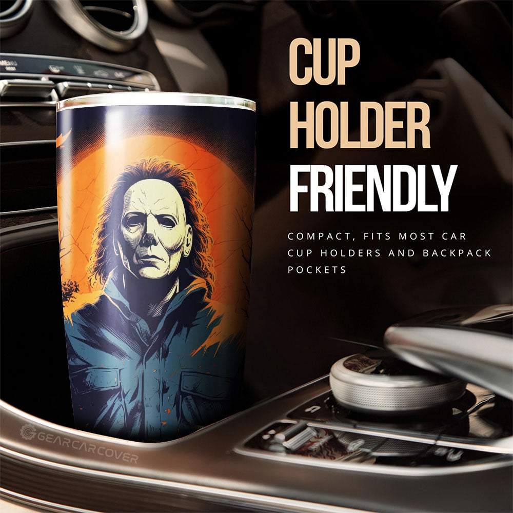 Michael Myers Tumbler Cup Custom Horror Car Accessories - Gearcarcover - 3