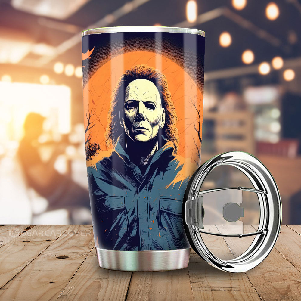 Michael Myers Tumbler Cup Custom Horror Car Accessories - Gearcarcover - 1