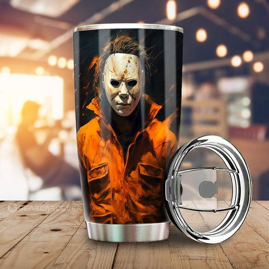Michael Myers Tumbler Cup Custom Horror Car Accessories - Gearcarcover - 1