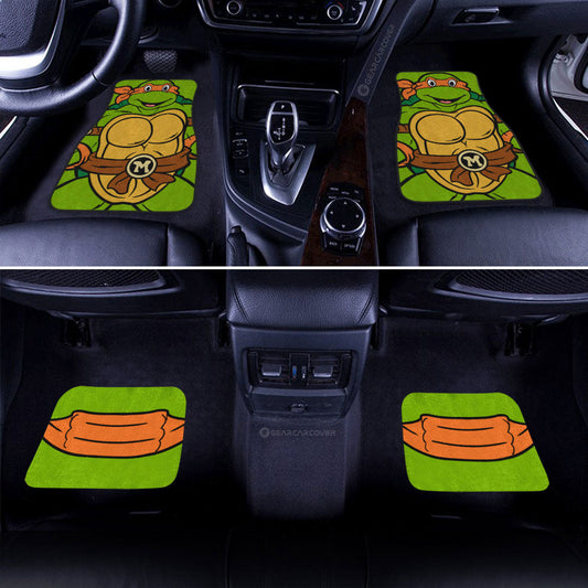 Michelangelo Car Floor Mats Custom Ninja Turtle Car Accessories - Gearcarcover - 2