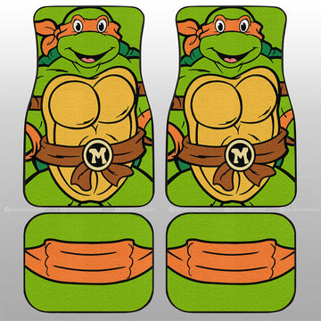 Michelangelo Car Floor Mats Custom Ninja Turtle Car Accessories - Gearcarcover - 1