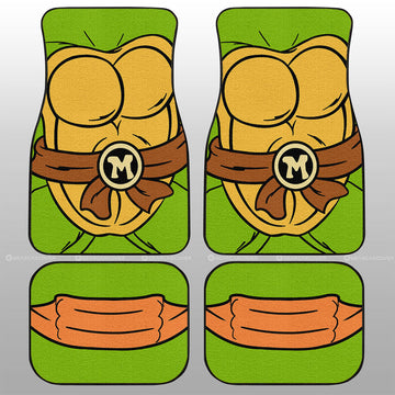 Michelangelo Car Floor Mats Custom Ninja Turtle Car Accessories - Gearcarcover - 1