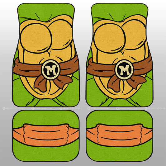 Michelangelo Car Floor Mats Custom Ninja Turtle Car Accessories - Gearcarcover - 1