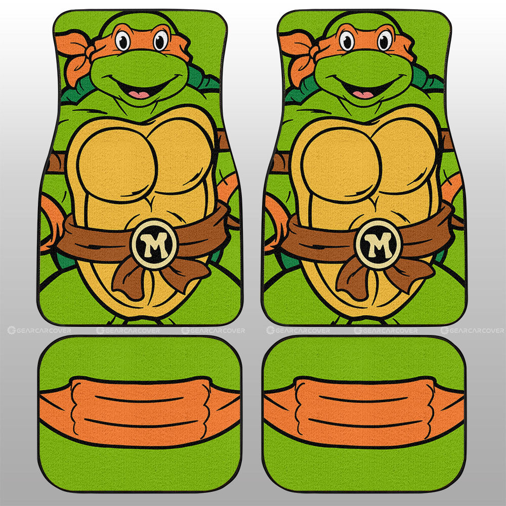 Michelangelo Car Floor Mats Custom Ninja Turtle Car Accessories - Gearcarcover - 1
