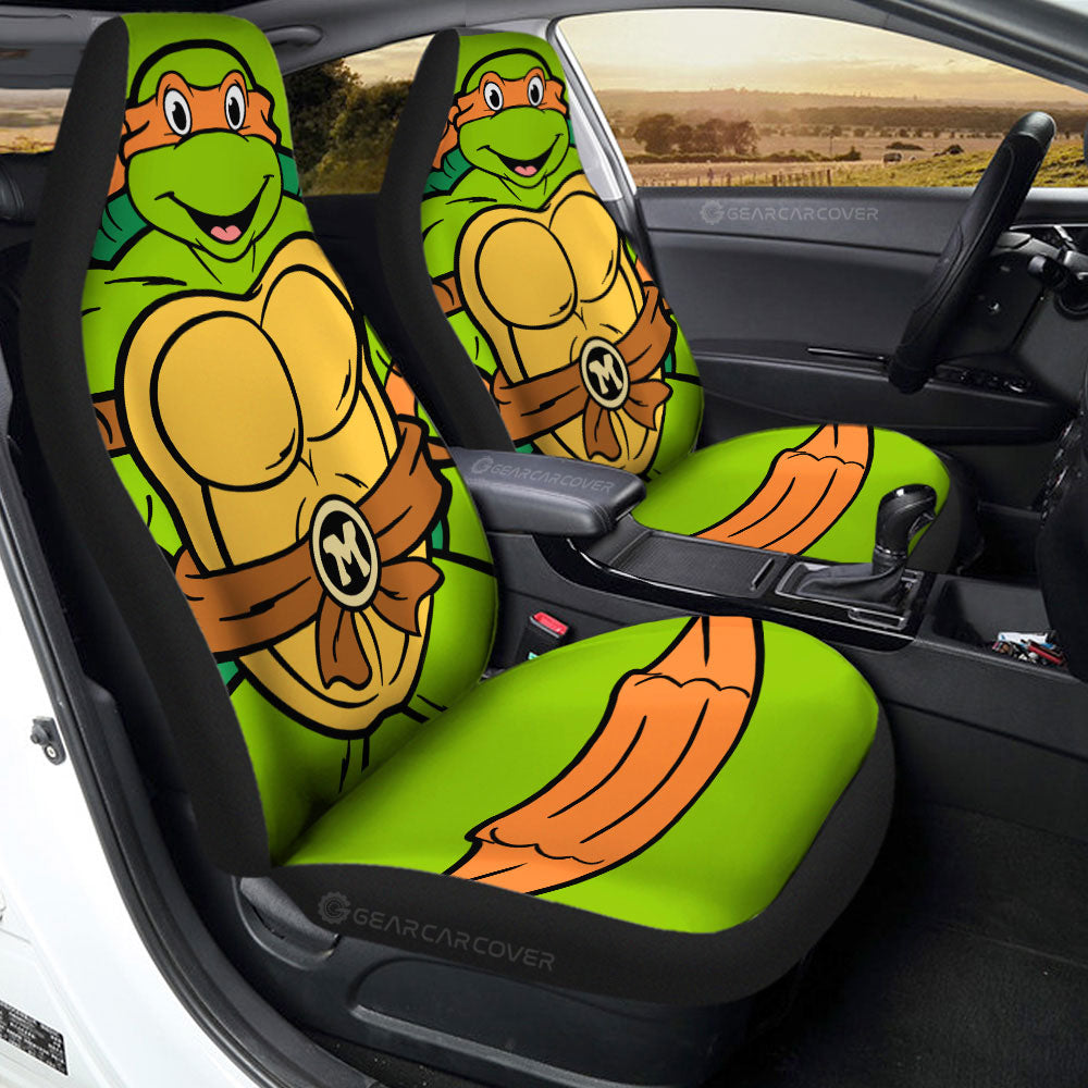 Michelangelo Car Seat Covers Custom Ninja Turtle Car Accessories - Gearcarcover - 2