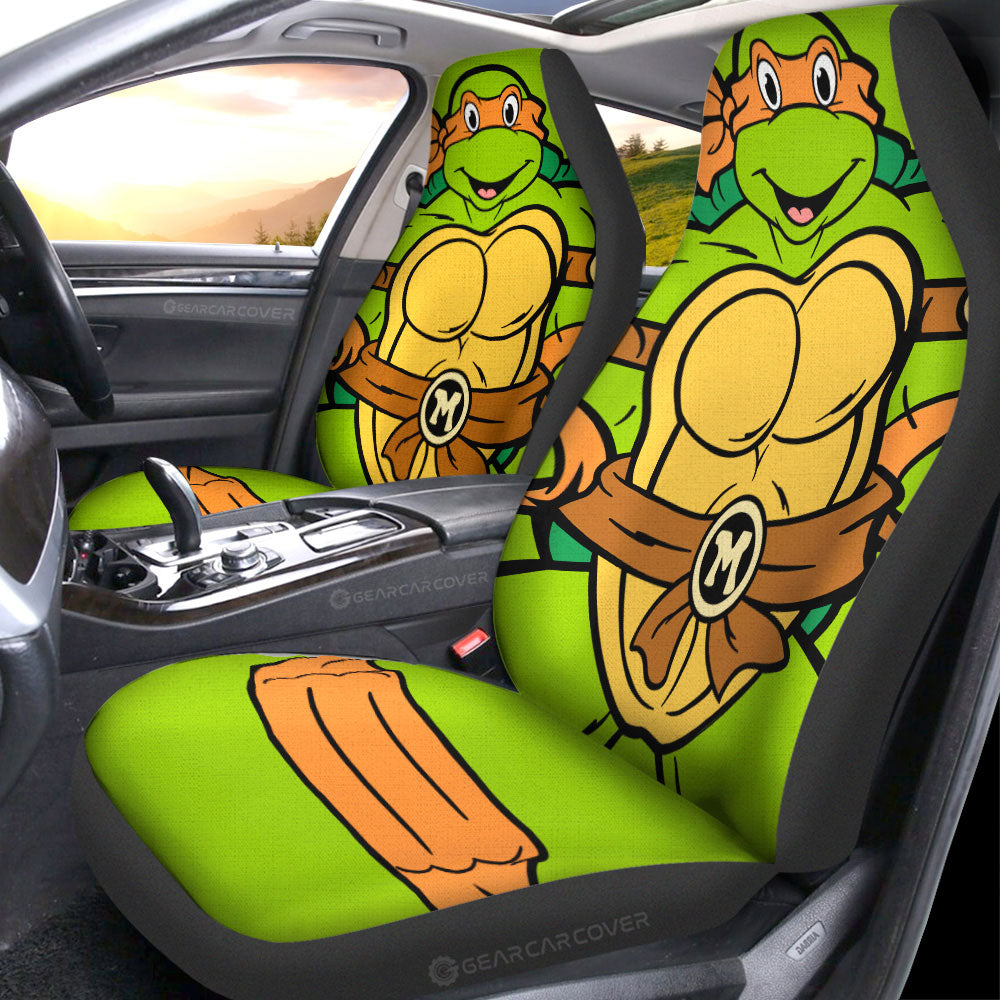 Michelangelo Car Seat Covers Custom Ninja Turtle Car Accessories - Gearcarcover - 1