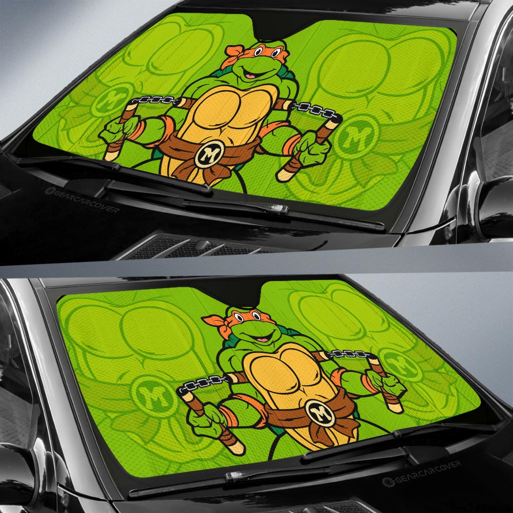 Michelangelo Car Sunshade Custom Ninja Turtle Car Accessories - Gearcarcover - 2