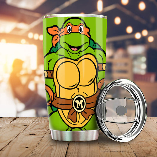 Michelangelo Tumbler Cup Custom Ninja Turtle Car Accessories - Gearcarcover - 2