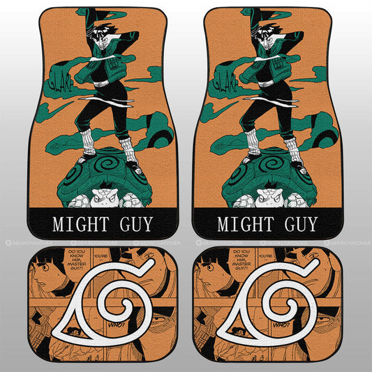 Might Guy Car Floor Mats Custom Car Accessories Manga Color Style - Gearcarcover - 2