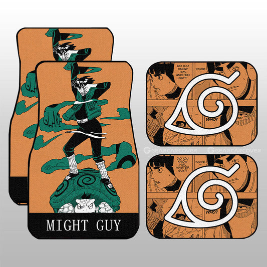 Might Guy Car Floor Mats Custom Car Accessories Manga Color Style - Gearcarcover - 1