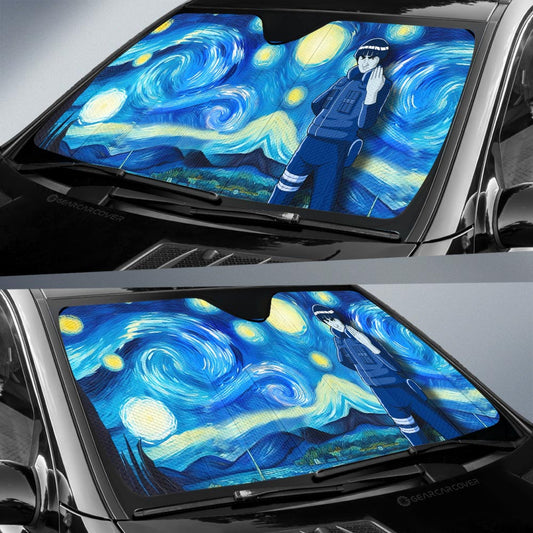 Might Guy Car Sunshade Custom Starry Night Styles - Gearcarcover - 2