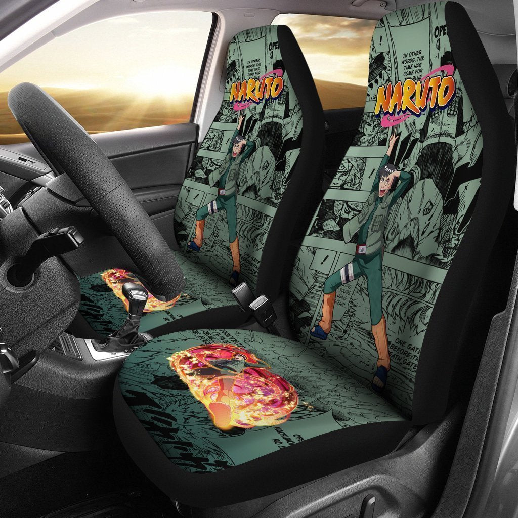 Might Guy Jutsu Car Seat Covers Custom Manga Anime Car Accessories - Gearcarcover - 1