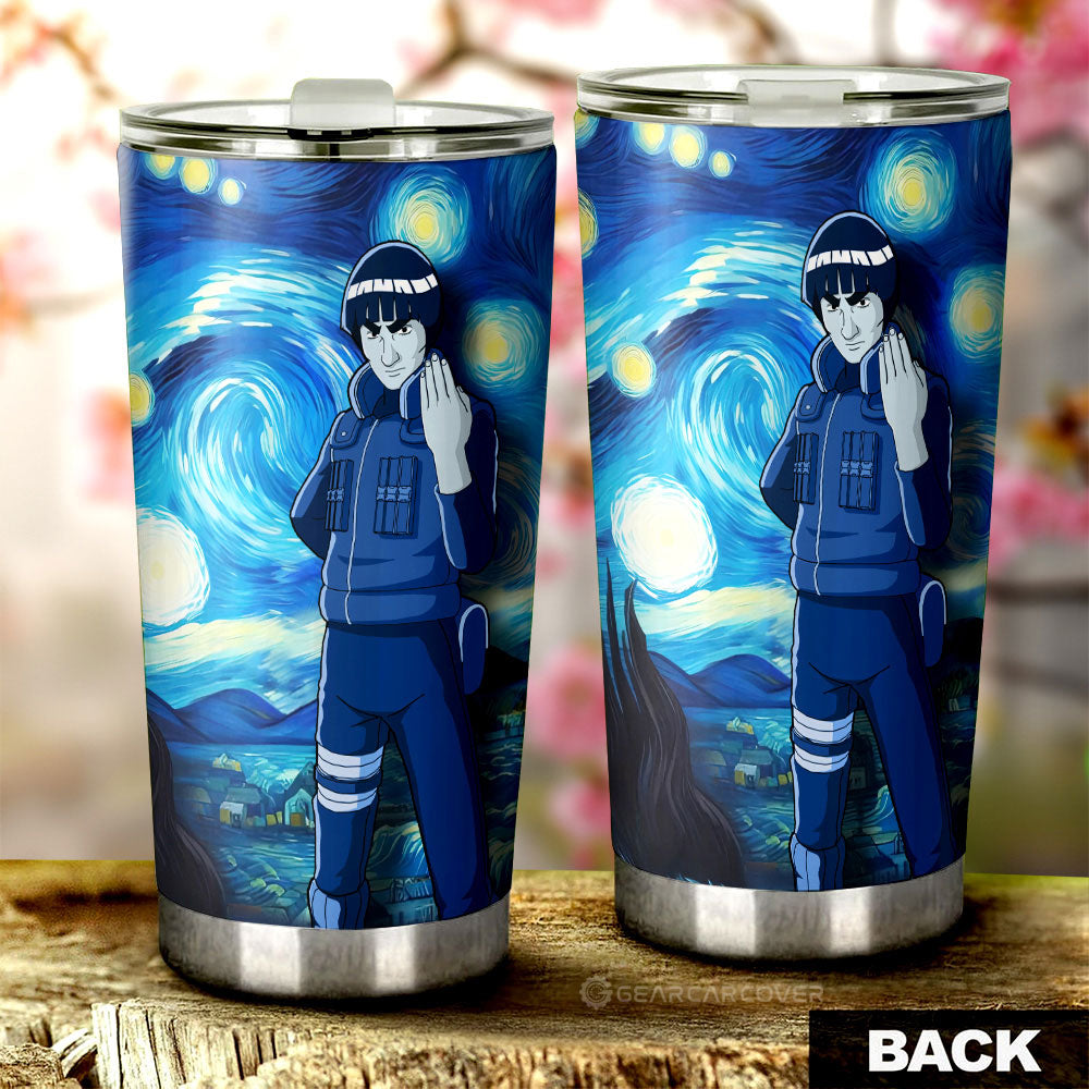 Might Guy Tumbler Cup Custom Starry Night Styles - Gearcarcover - 2