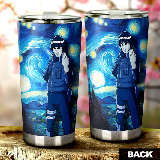 Might Guy Tumbler Cup Custom Starry Night Styles - Gearcarcover - 2