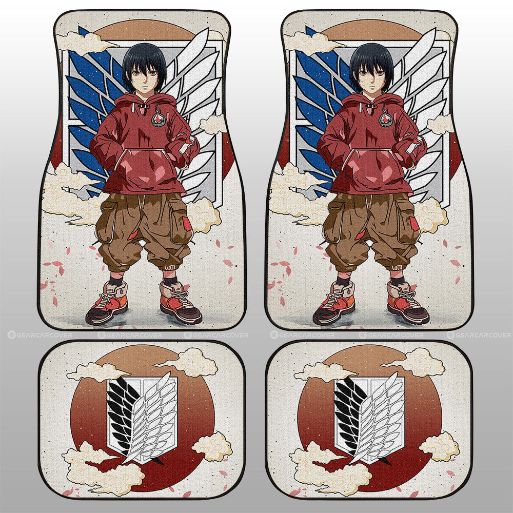 Mikasa Ackerman Car Floor Mats AOT Collection - Gearcarcover - 1