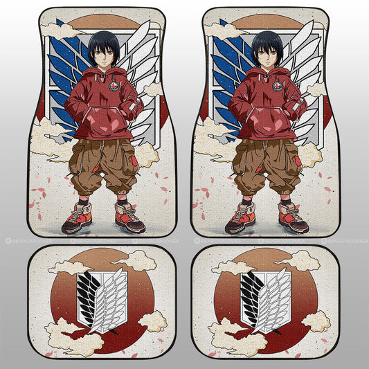 Mikasa Ackerman Car Floor Mats AOT Collection - Gearcarcover - 1