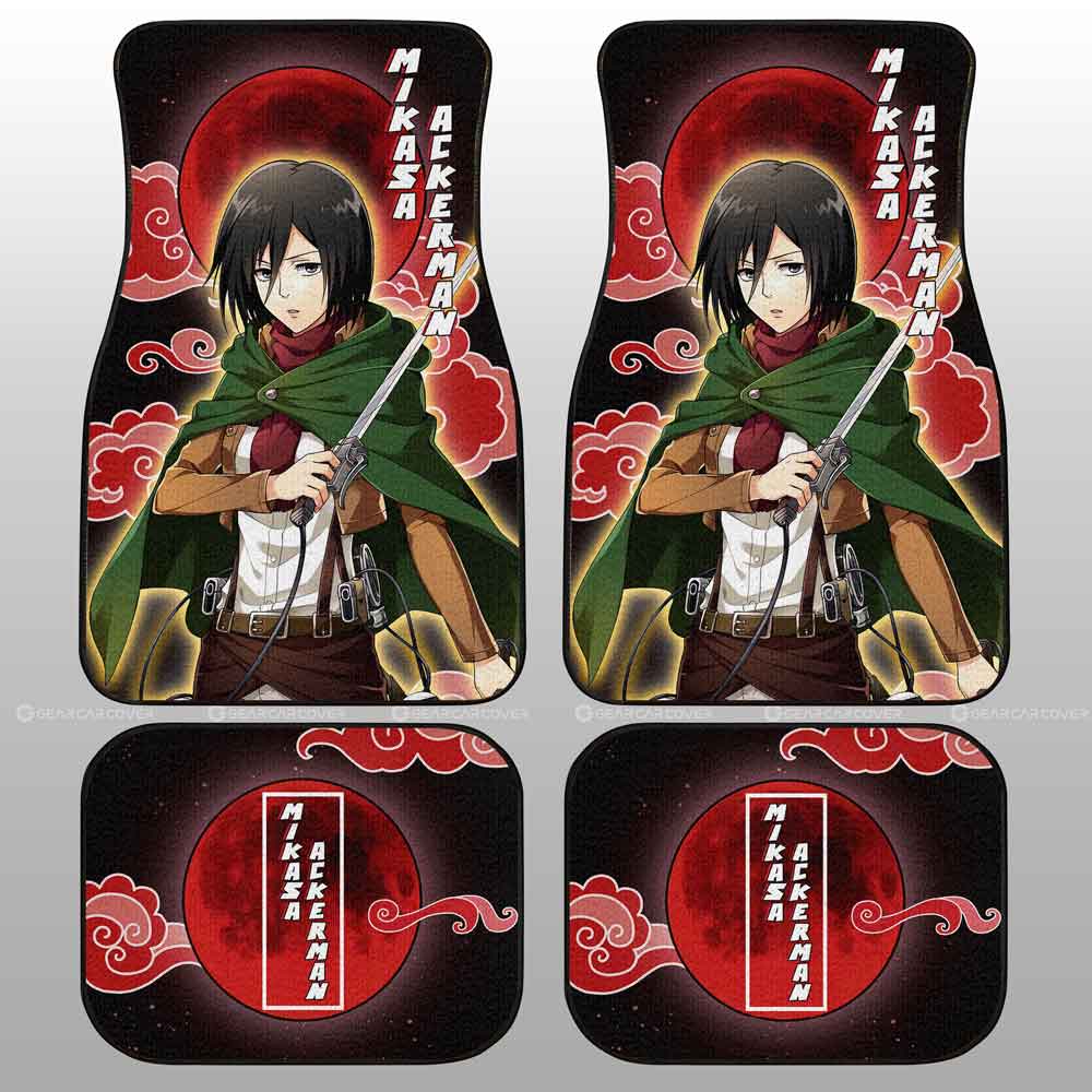 Mikasa Ackerman Car Floor Mats Custom - Gearcarcover - 2