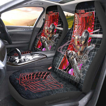 Mikasa Ackerman Car Seat Covers Custom Attack On Titan Car Accessories - Gearcarcover - 1