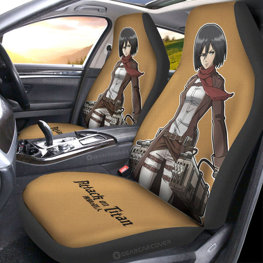 Mikasa Ackerman Car Seat Covers Custom Main Hero Car Accessories - Gearcarcover - 2