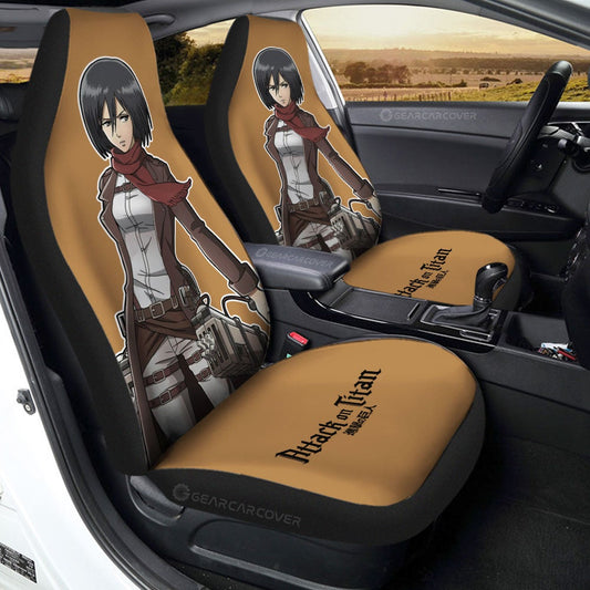 Mikasa Ackerman Car Seat Covers Custom Main Hero Car Accessories - Gearcarcover - 1