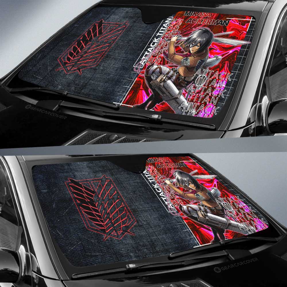 Mikasa Ackerman Car Sunshade Custom Car Accessories - Gearcarcover - 2