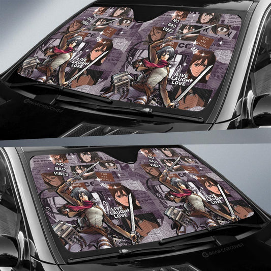 Mikasa Ackerman Car Sunshade Custom Car Interior Accessories - Gearcarcover - 2