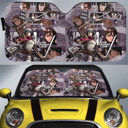 Mikasa Ackerman Car Sunshade Custom Car Interior Accessories - Gearcarcover - 1