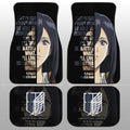 Mikasa Ackerman Quotes Car Floor Mats Custom Car Accessories - Gearcarcover - 2