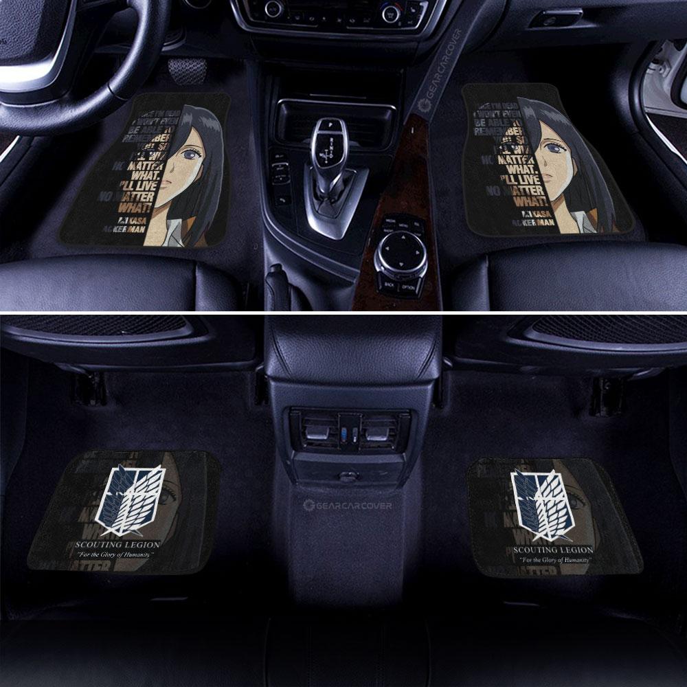 Mikasa Ackerman Quotes Car Floor Mats Custom Car Accessories - Gearcarcover - 3