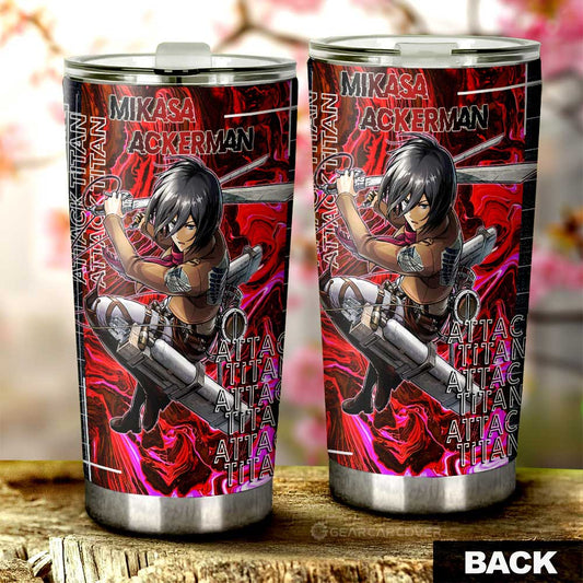 Mikasa Ackerman Tumbler Cup Custom Car Accessories - Gearcarcover - 2