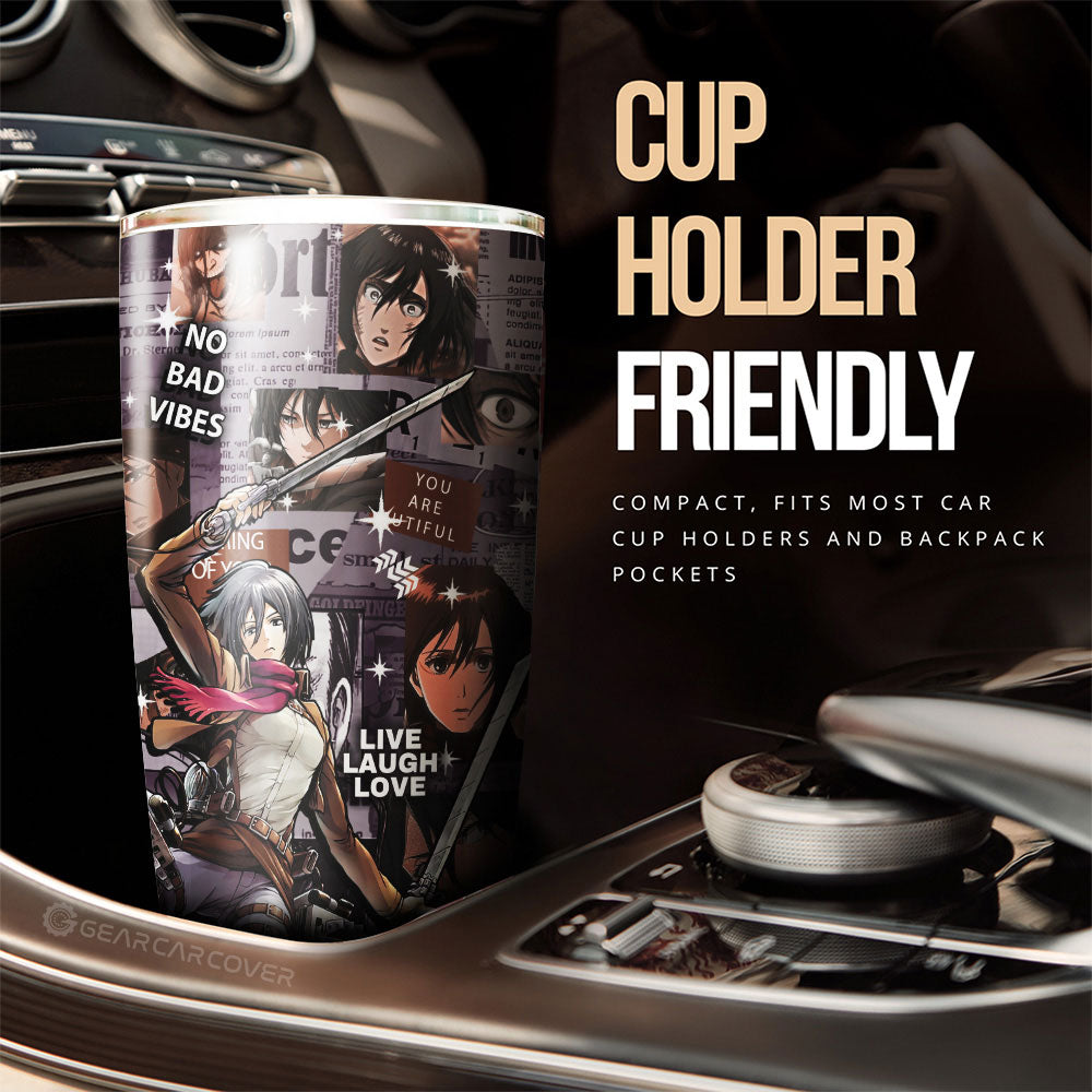 Mikasa Ackerman Tumbler Cup Custom Car Interior Accessories - Gearcarcover - 3