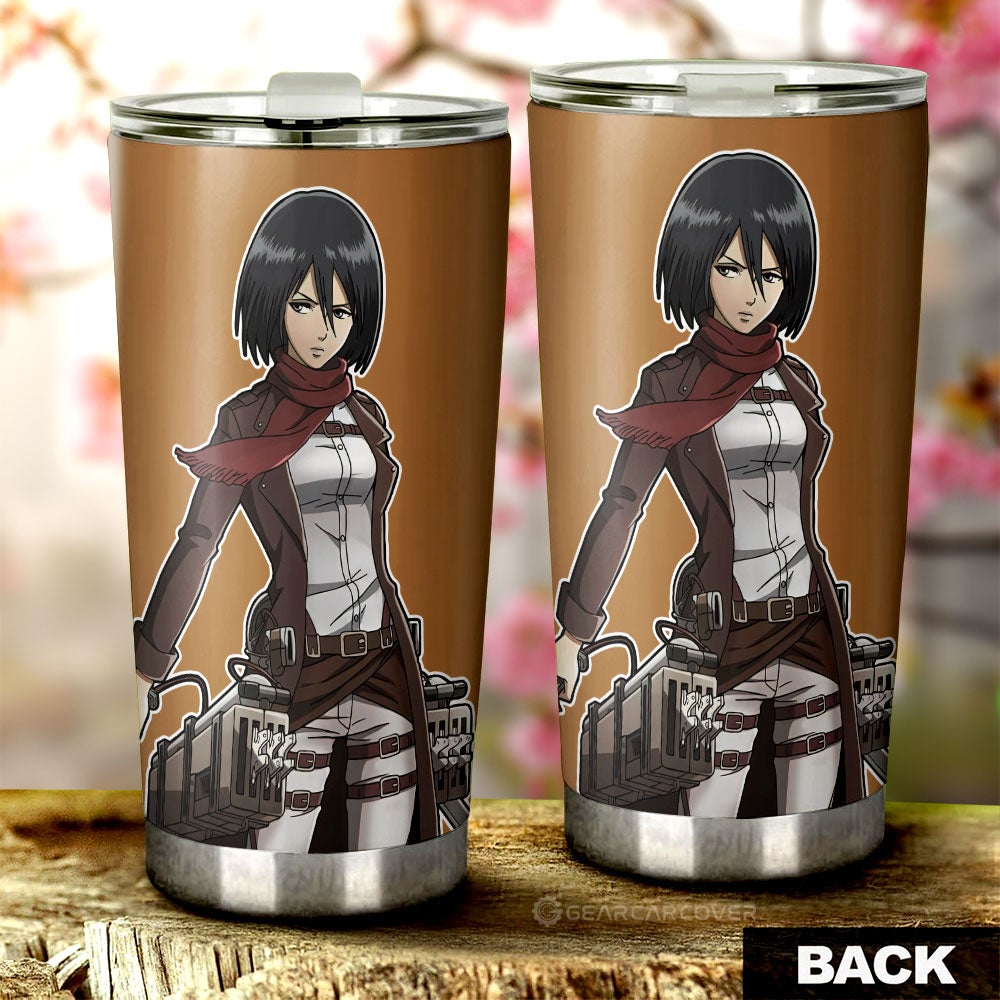 Mikasa Ackerman Tumbler Cup Custom Main Hero Car Accessories - Gearcarcover - 3