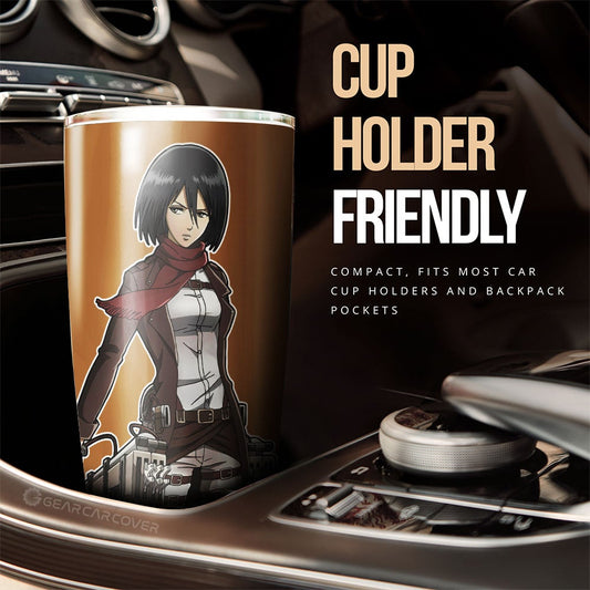 Mikasa Ackerman Tumbler Cup Custom Main Hero Car Accessories - Gearcarcover - 2