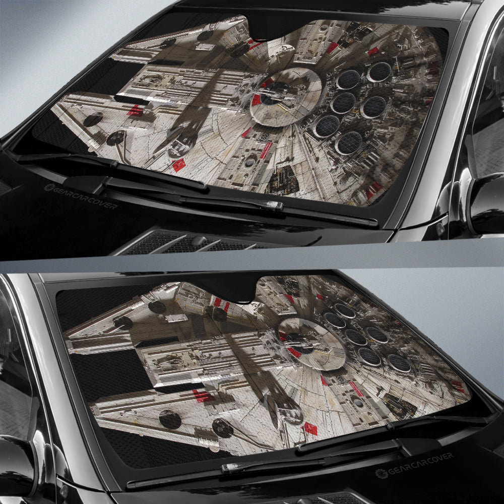Millennium Falcon Car Sunshade Custom Spaceship Star Wars Car Accessories - Gearcarcover - 3