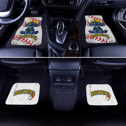 Milwaukee Brewers Car Floor Mats Stitch Theme Collection - Gearcarcover - 2