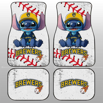 Milwaukee Brewers Car Floor Mats Stitch Theme Collection - Gearcarcover - 1