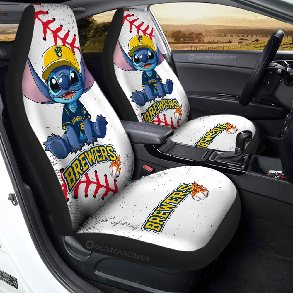 Milwaukee Brewers Car Seat Covers Stitch Theme Collection - Gearcarcover - 2