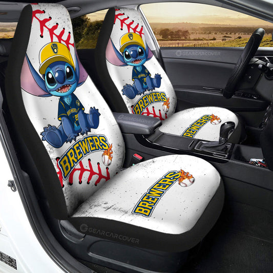 Milwaukee Brewers Car Seat Covers Stitch Theme Collection - Gearcarcover - 2