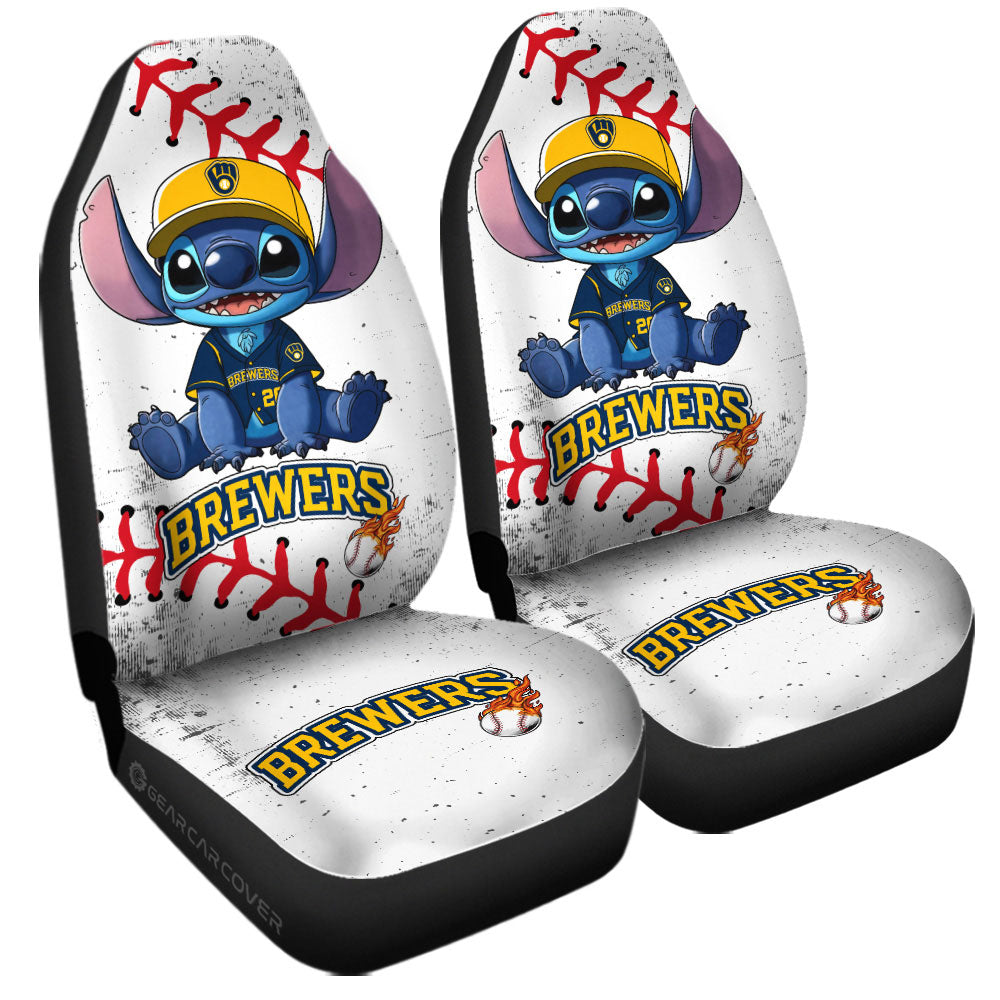 Milwaukee Brewers Car Seat Covers Stitch Theme Collection - Gearcarcover - 3