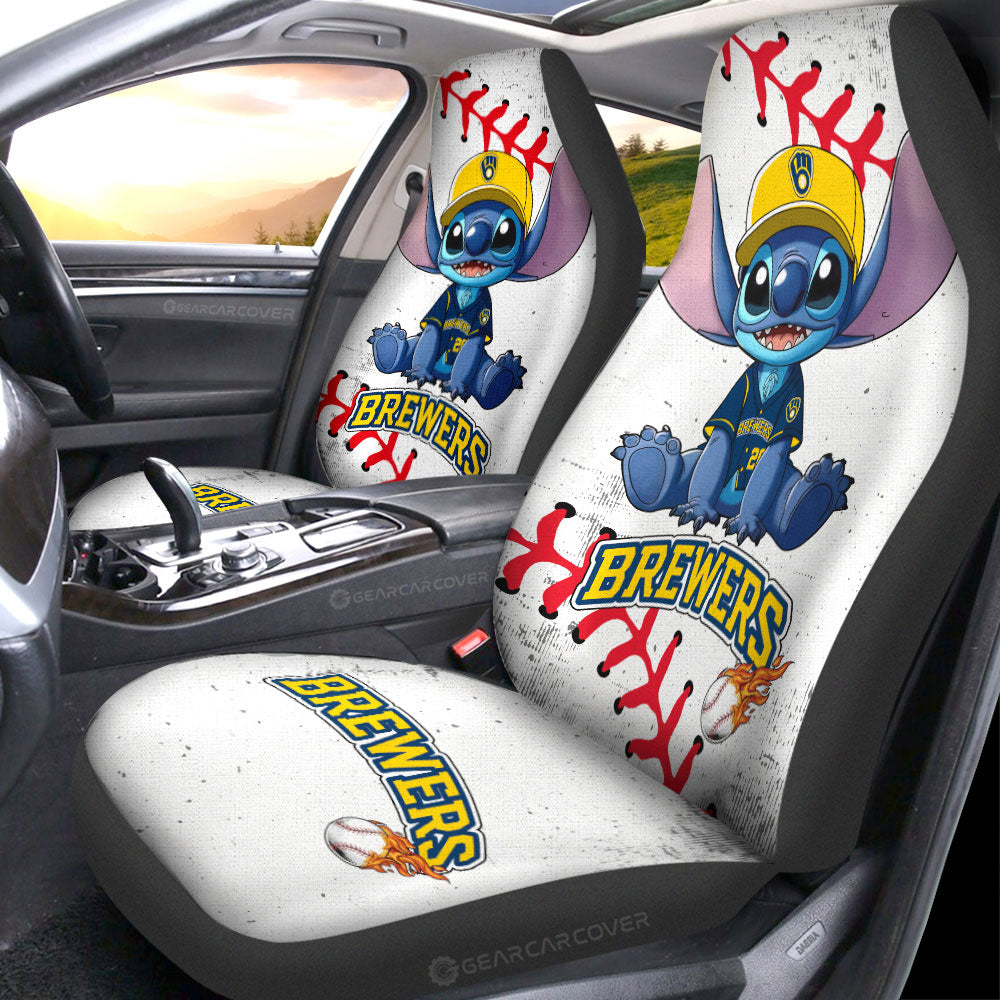 Milwaukee Brewers Car Seat Covers Stitch Theme Collection - Gearcarcover - 1