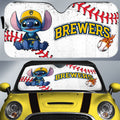 Milwaukee Brewers Car Sunshade Stitch Theme Collection - Gearcarcover - 1
