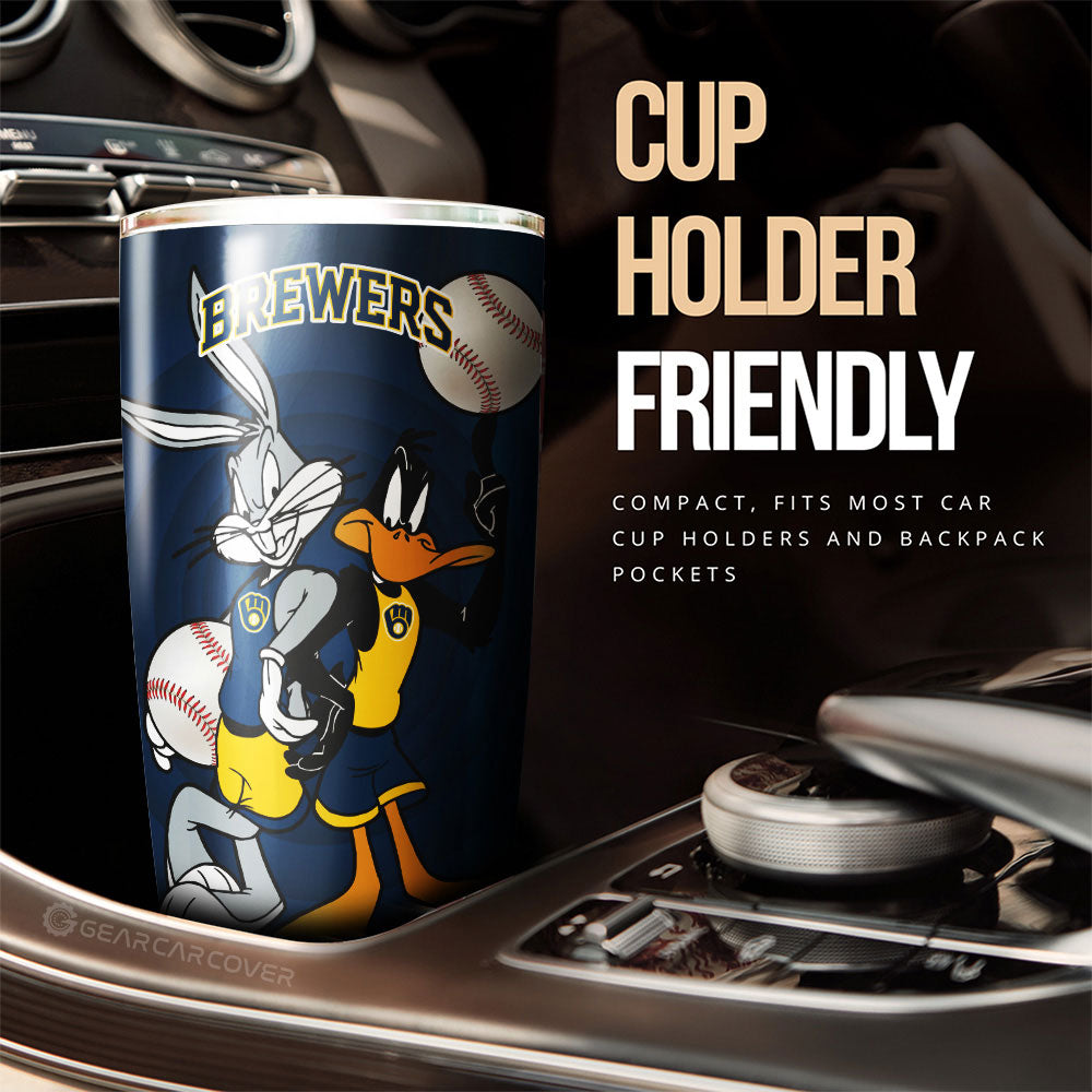 Milwaukee Brewers Tumbler Cup Custom Car Accessories - Gearcarcover - 3
