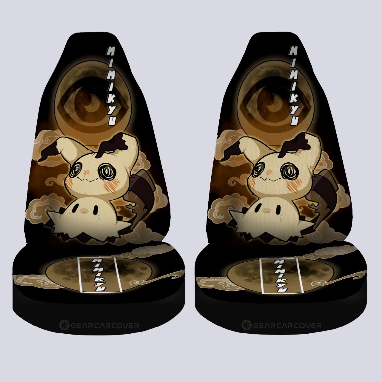 Mimikyu Car Seat Covers Custom Anime Car Accessories For Anime Fans - Gearcarcover - 4