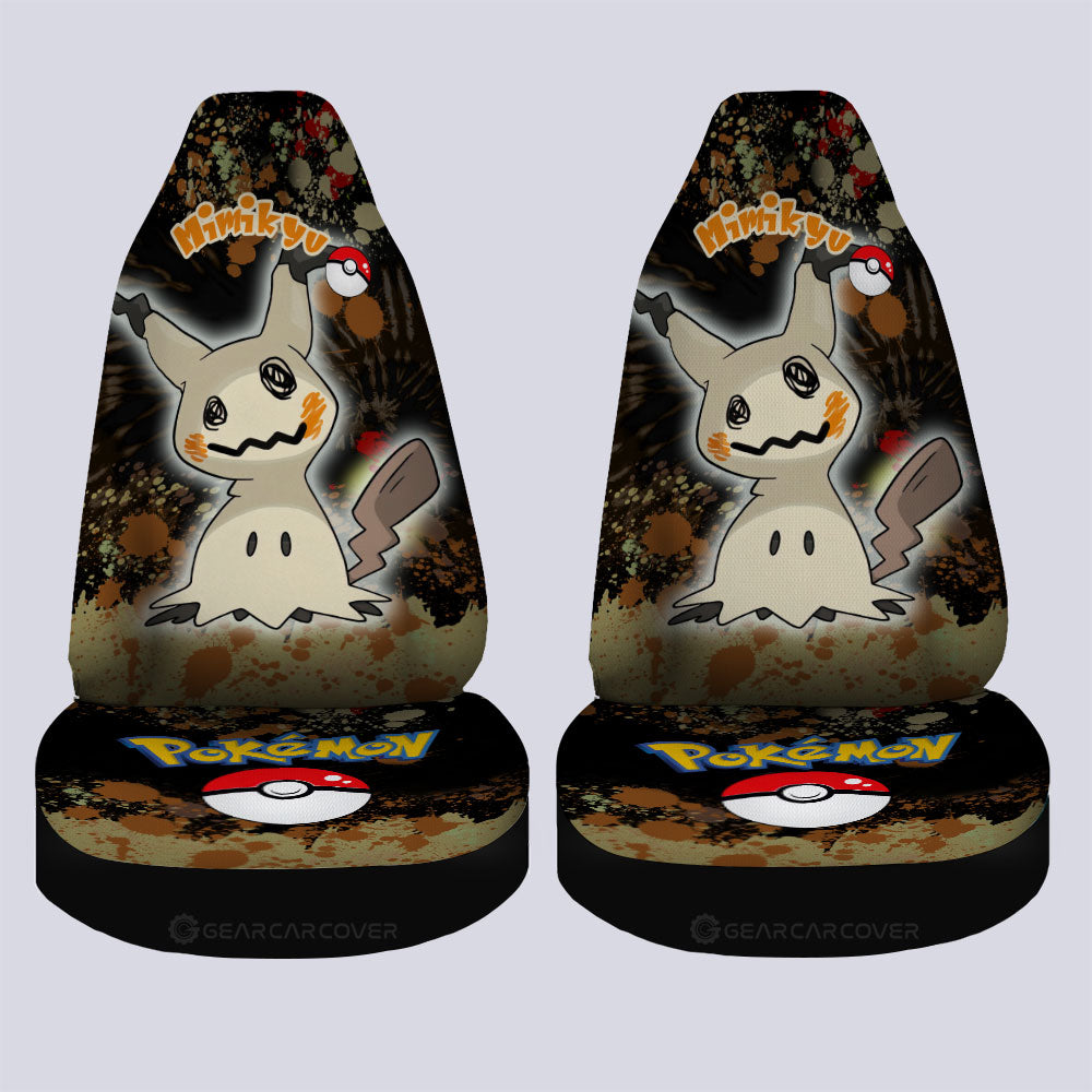 Mimikyu Car Seat Covers Custom Tie Dye Style Anime Car Accessories - Gearcarcover - 4