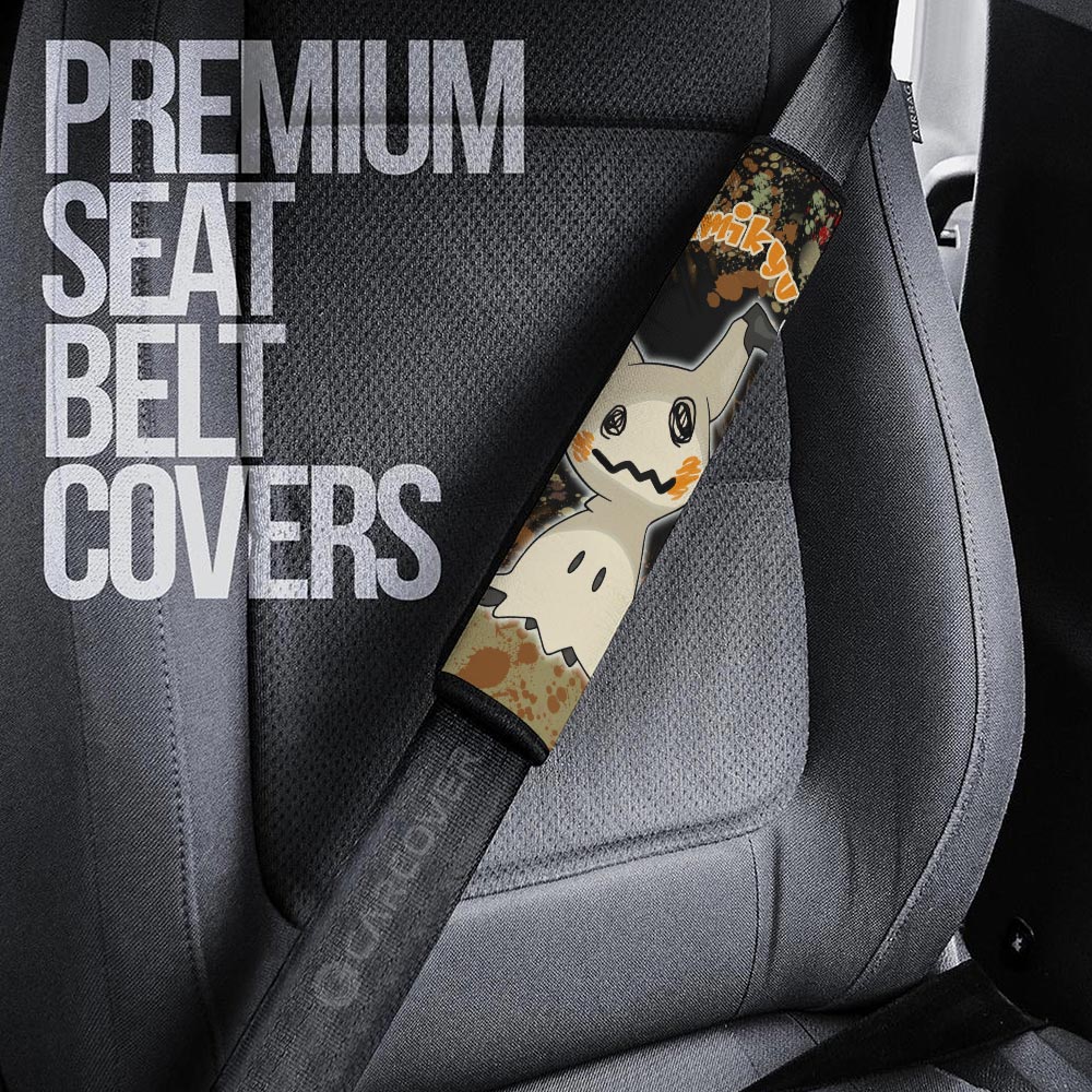 Mimikyu Seat Belt Covers Custom Tie Dye Style Anime Car Accessories - Gearcarcover - 2